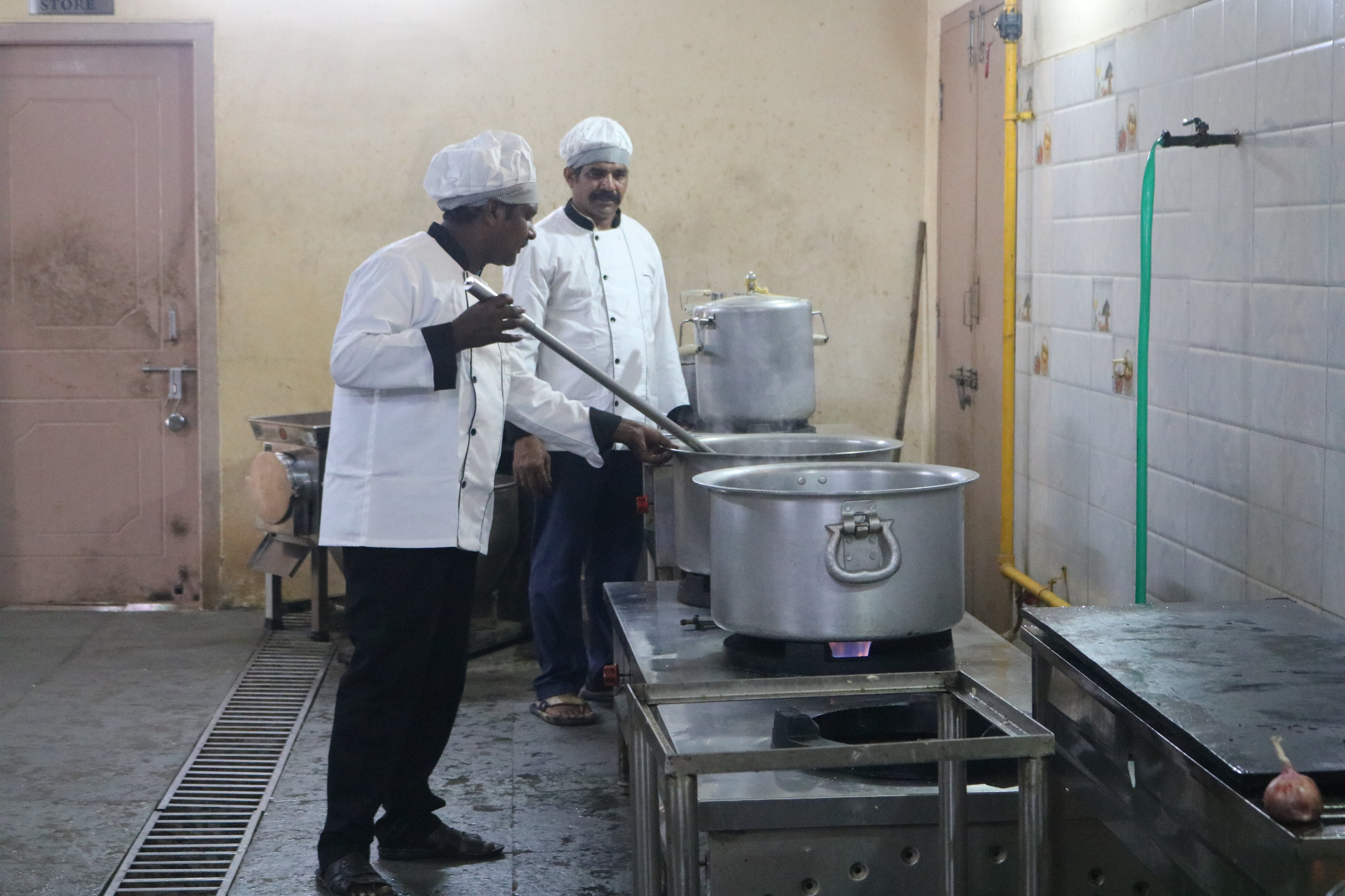 Shekhinah kitchen team preparing meals