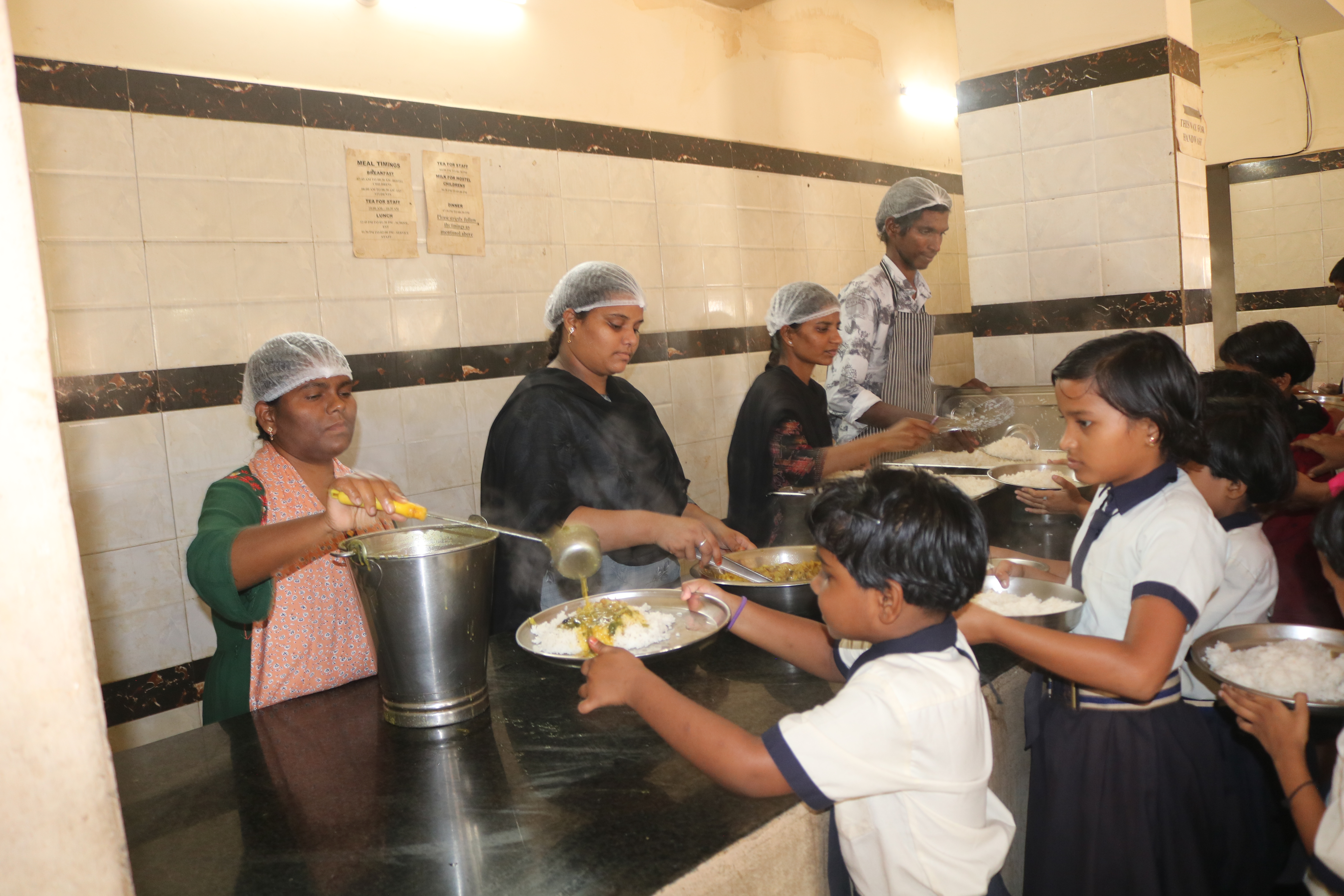 Meal serving at Shekhinah Convention Centre